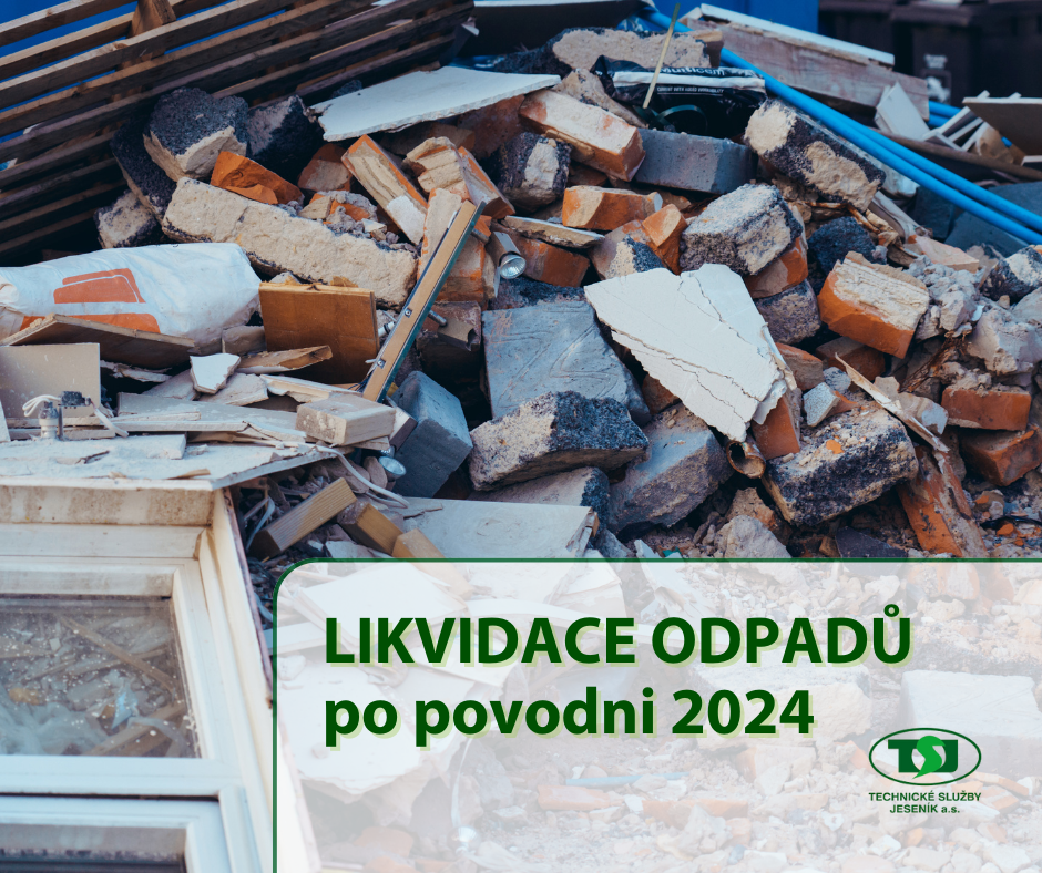 Likvidace povodňových odpadů.
