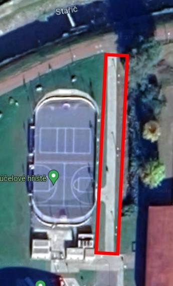 Upozornění na část neudržované komunikace