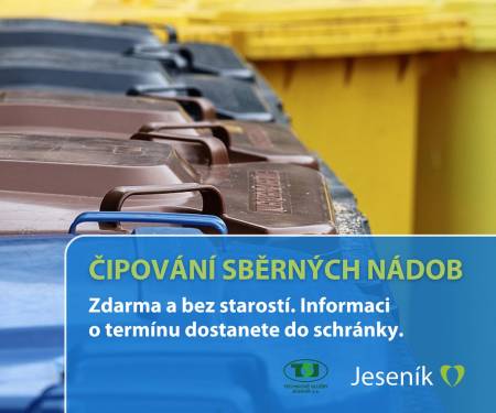 V JESENÍKU SE OD KVĚTNA ČIPUJÍ SBĚRNÉ NÁDOBY